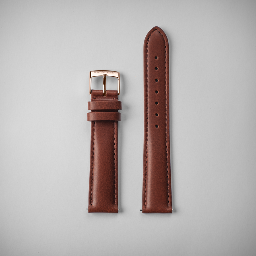 Brown leather - Rose Gold